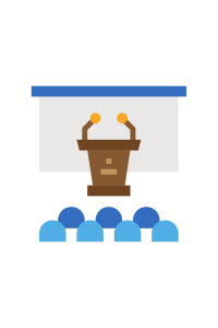 stage and podium related to event planning and production.